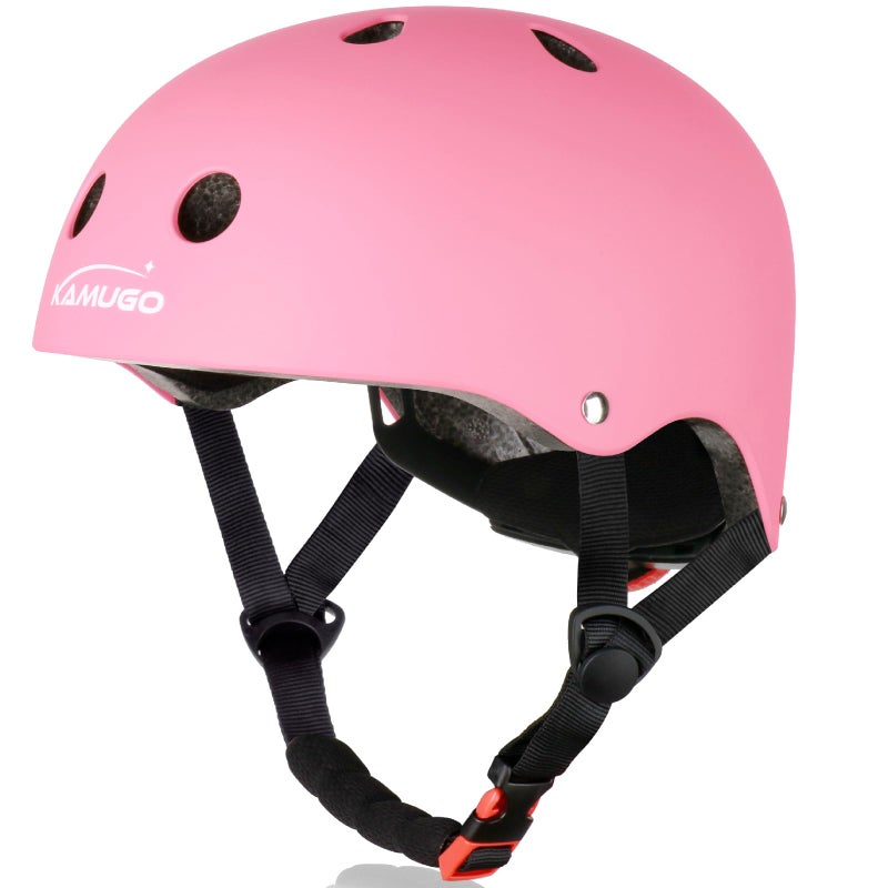 KAMUGO Kids Adjustable Helmet, Suitable for Toddler Kids Ages 2-8 Boys Girls, Multi-Sport Safety Cycling Skating Scooter Helmet (Pink, Small) - Image 1